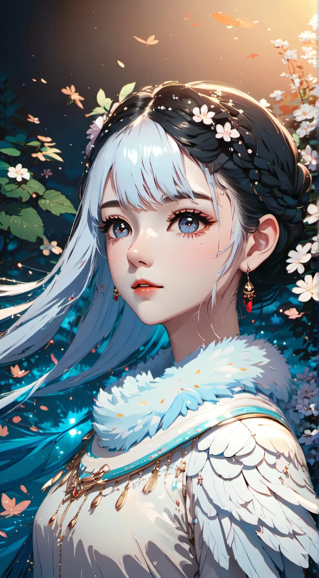 ai character: winter background