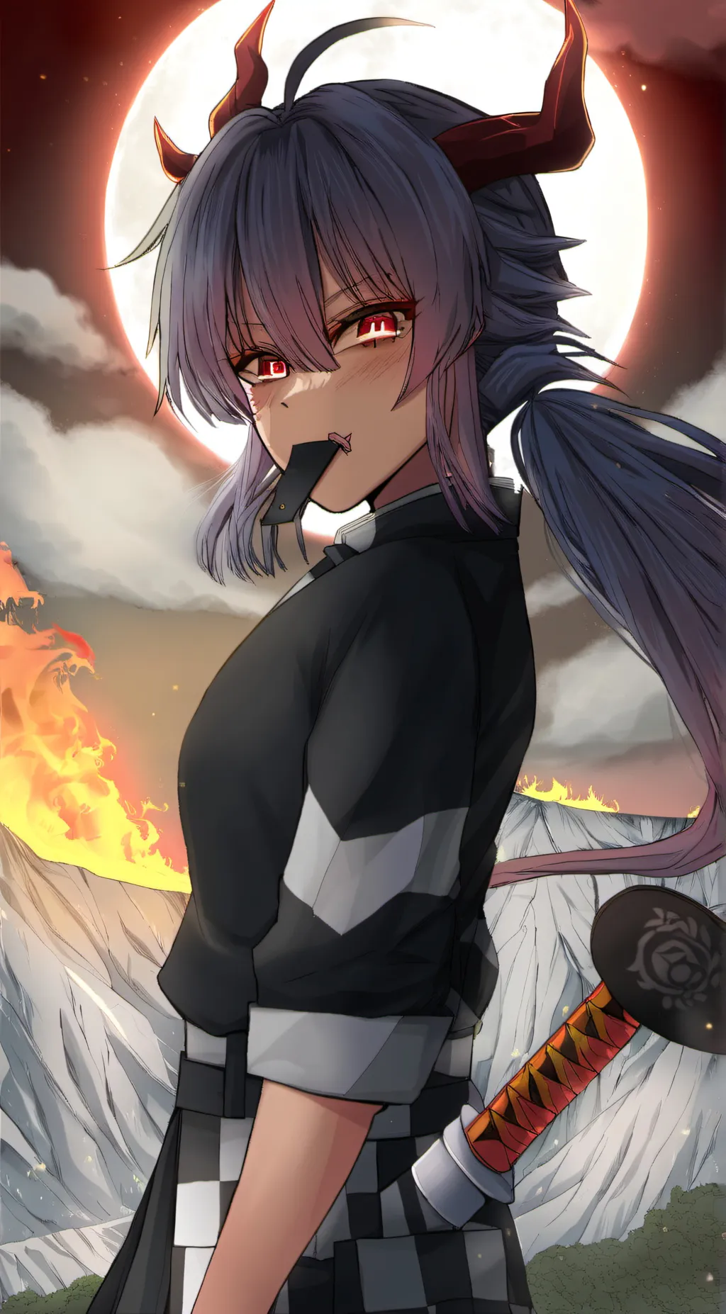 ai character: Demon Slayer Tengo background