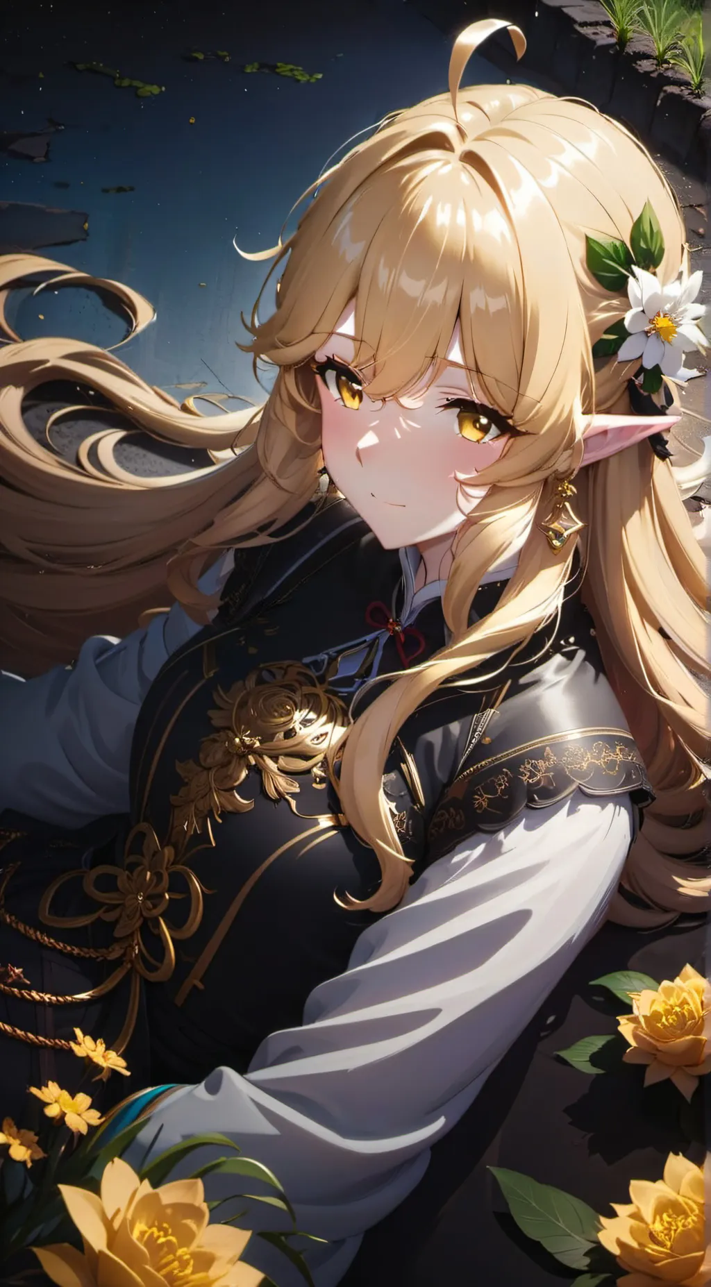 ai character: Gold  background