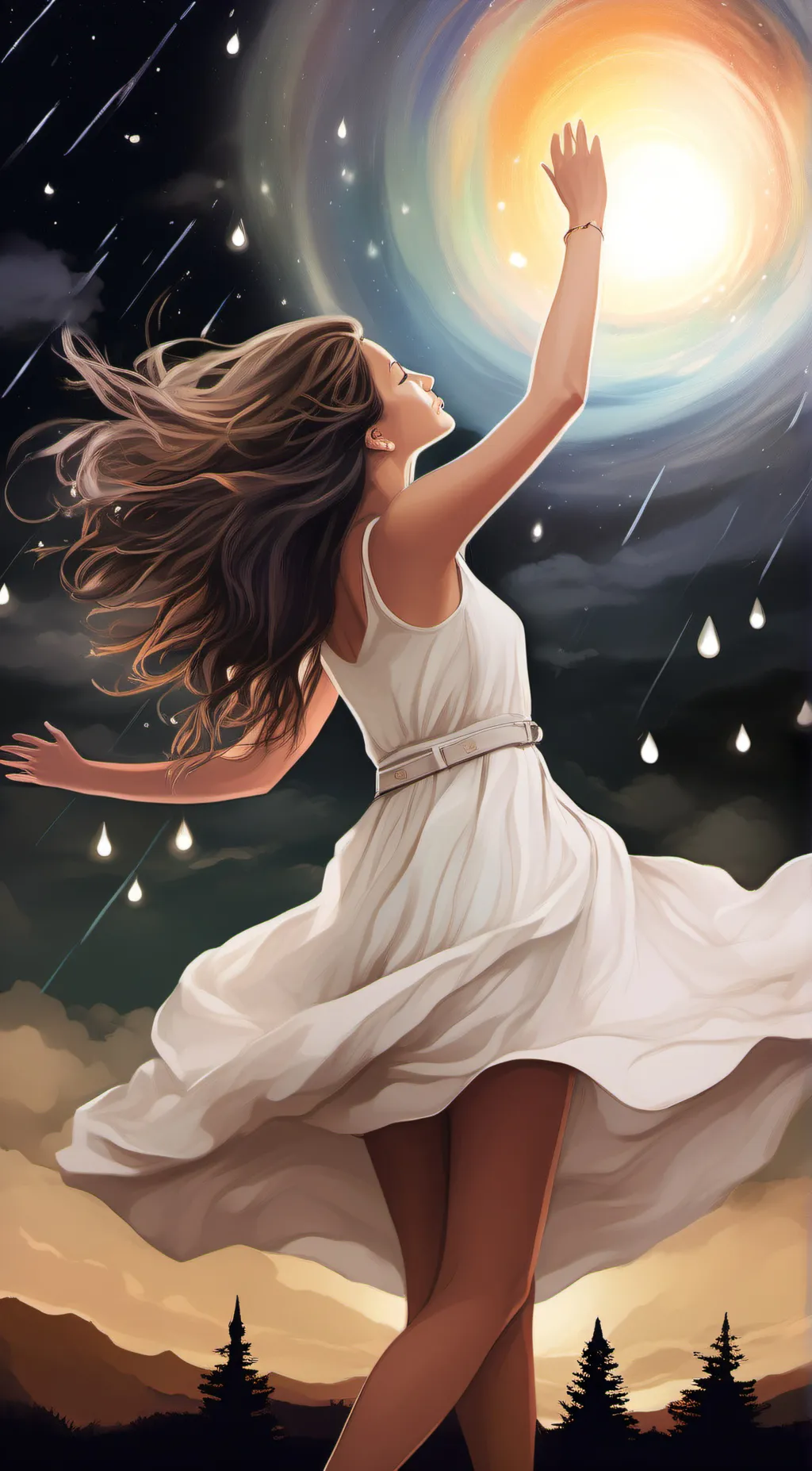 ai character: Drops of Jupiter background