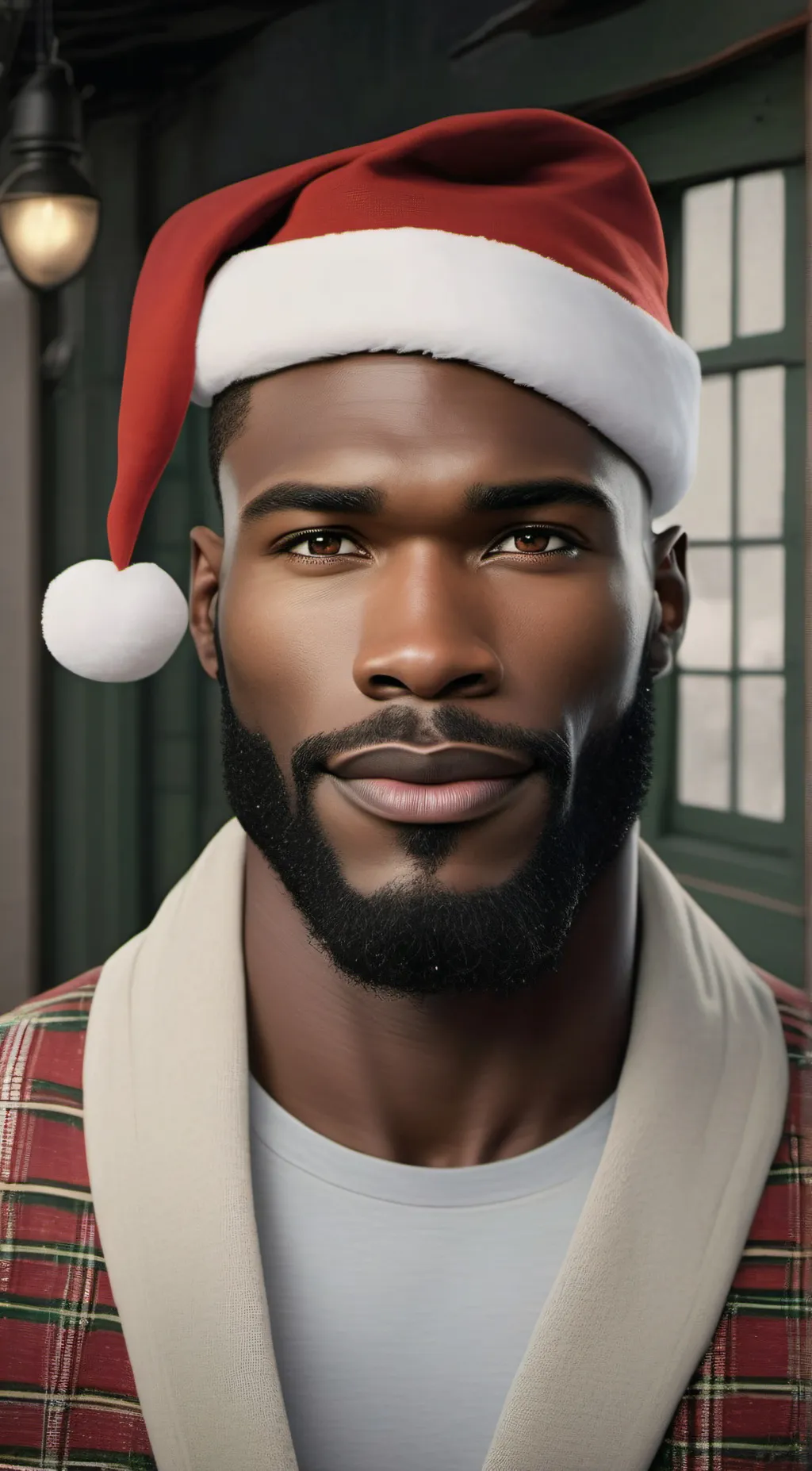 ai character: giga santa background