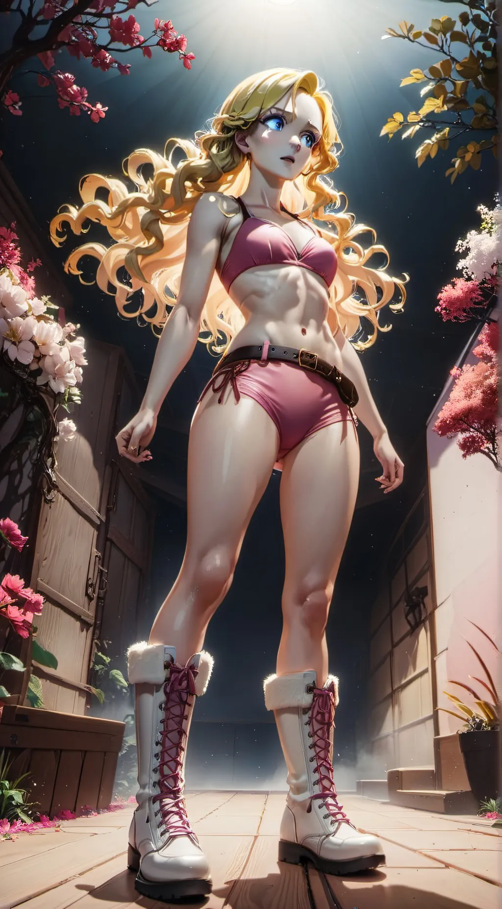 ai character: liquid woman background