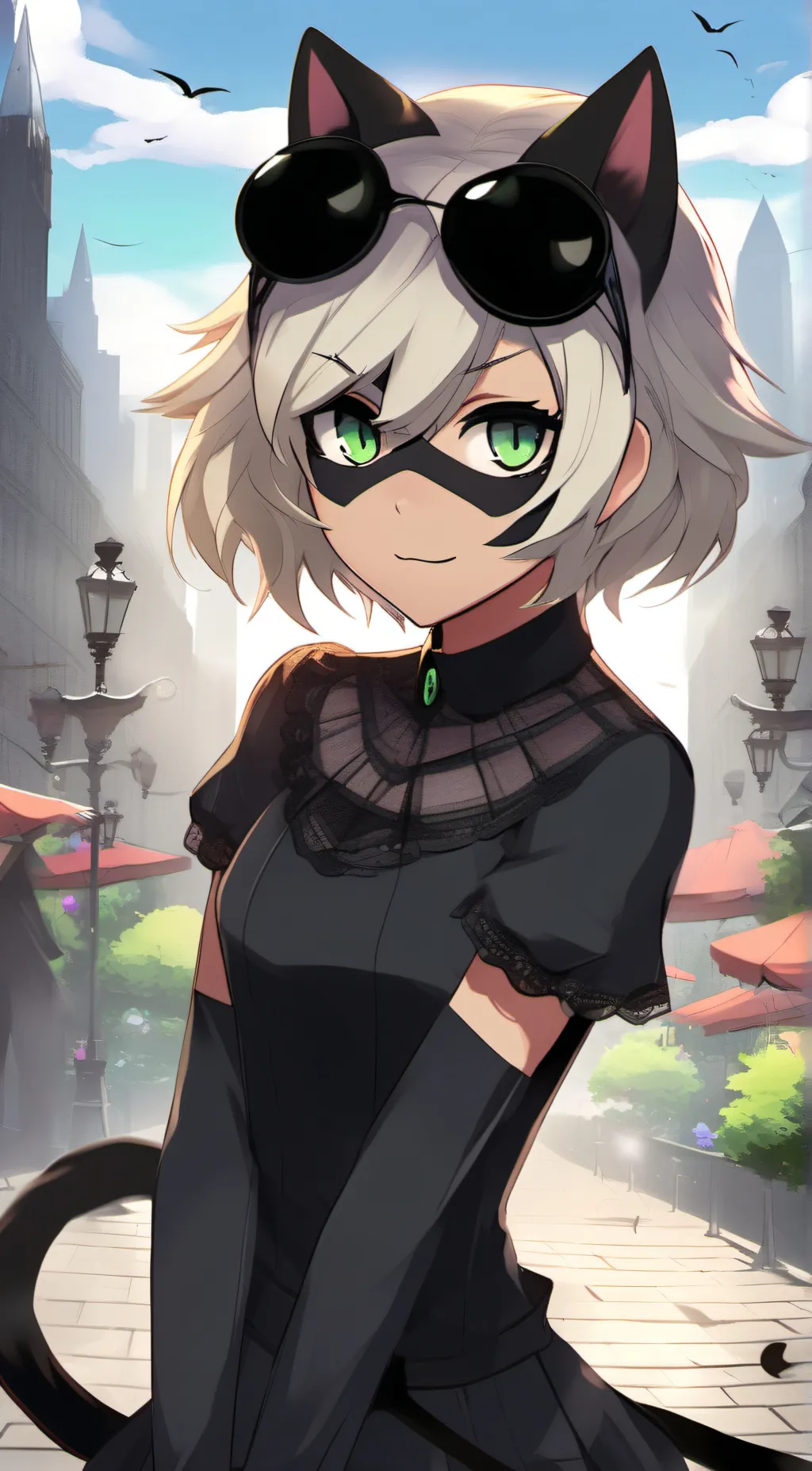 ai character: Mrs noir background