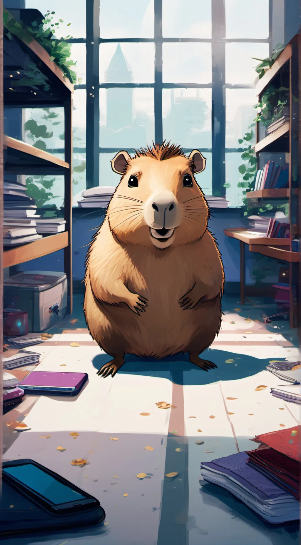 ai character: capybara background