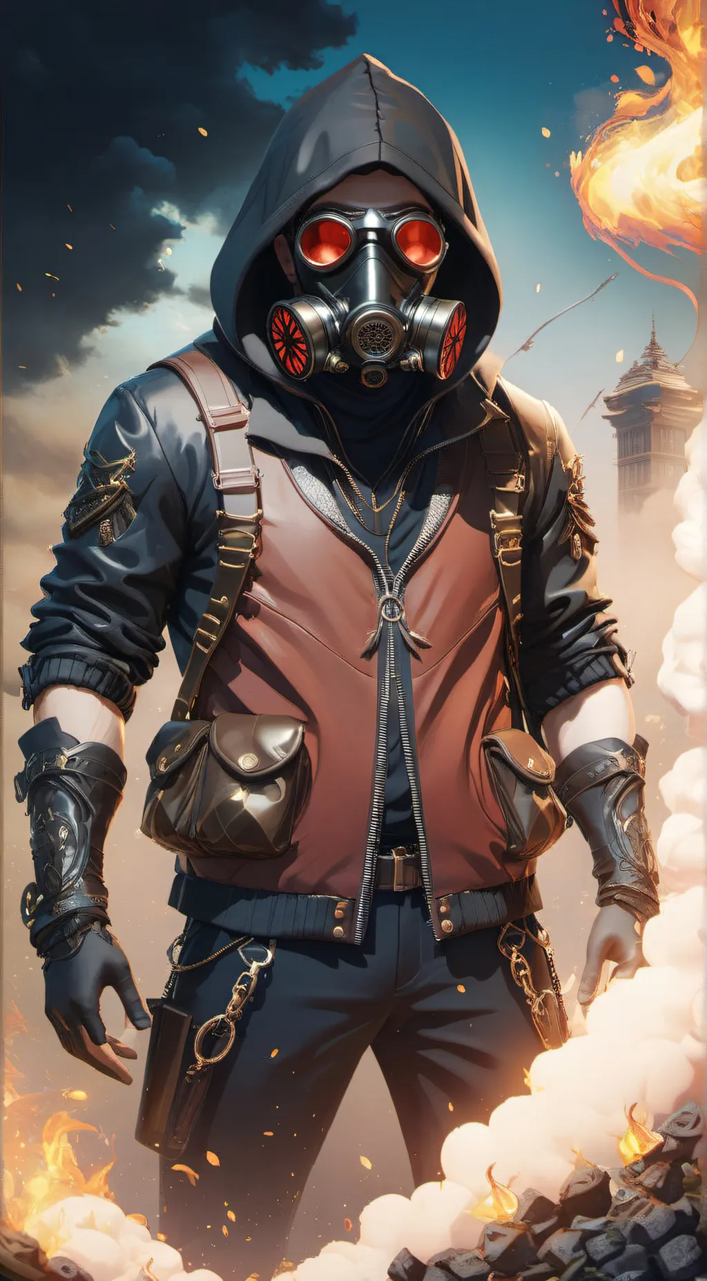 ai character: red soldier background