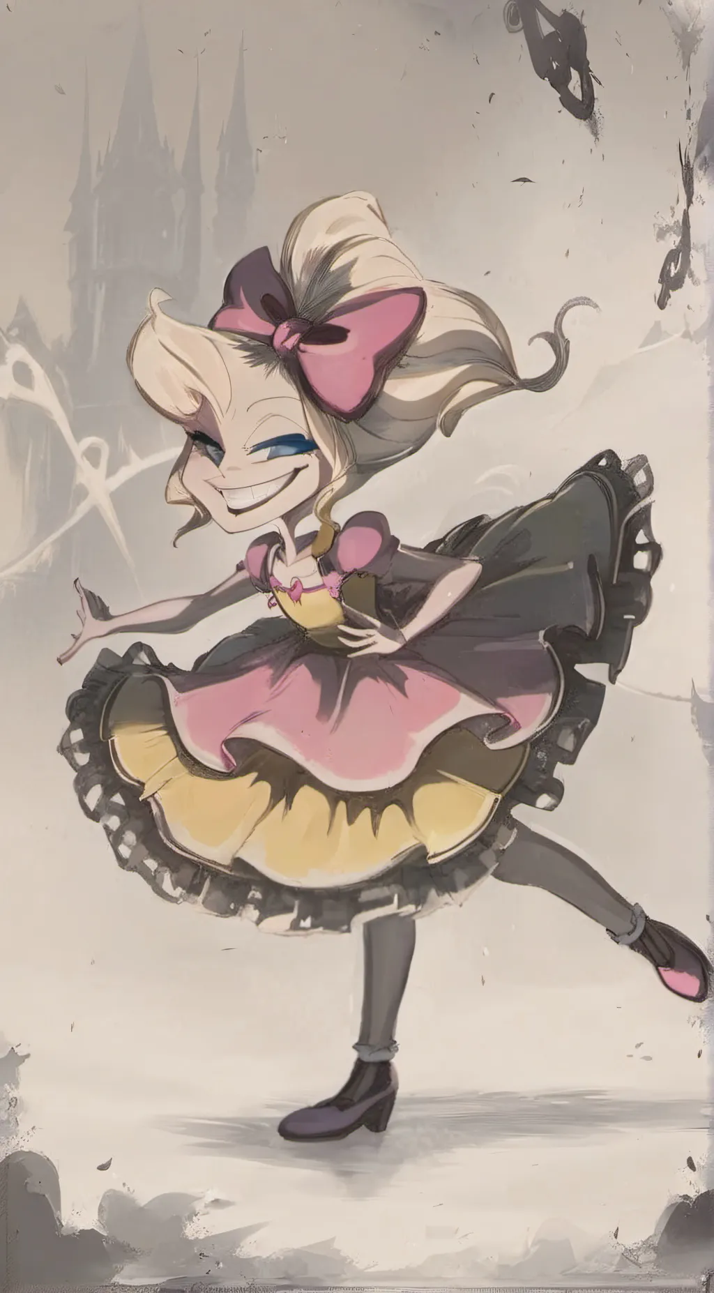 ai character: Darla Dimple  background