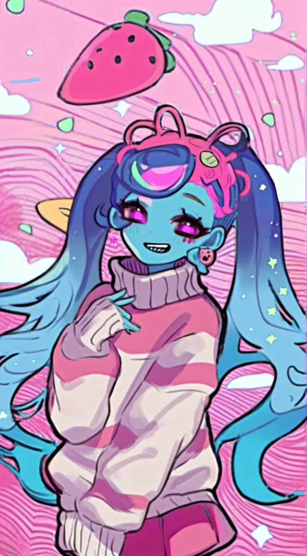 ai character: Sakki (alien form) background