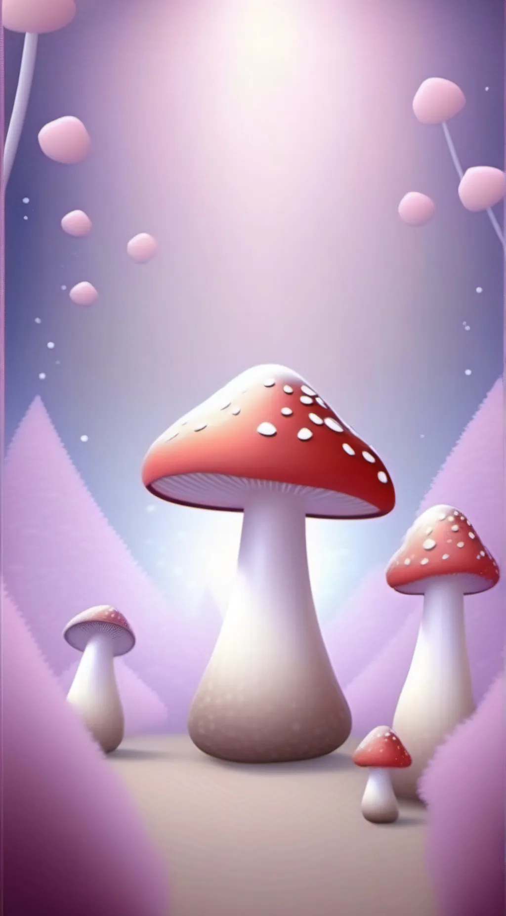 ai character: mushroom 🍄🍄🍄🍄 background