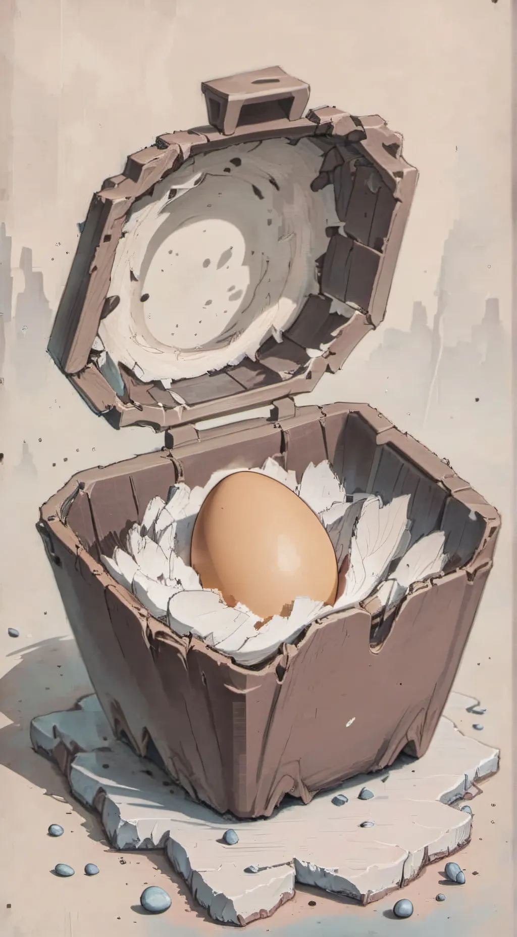 ai character: Egg background