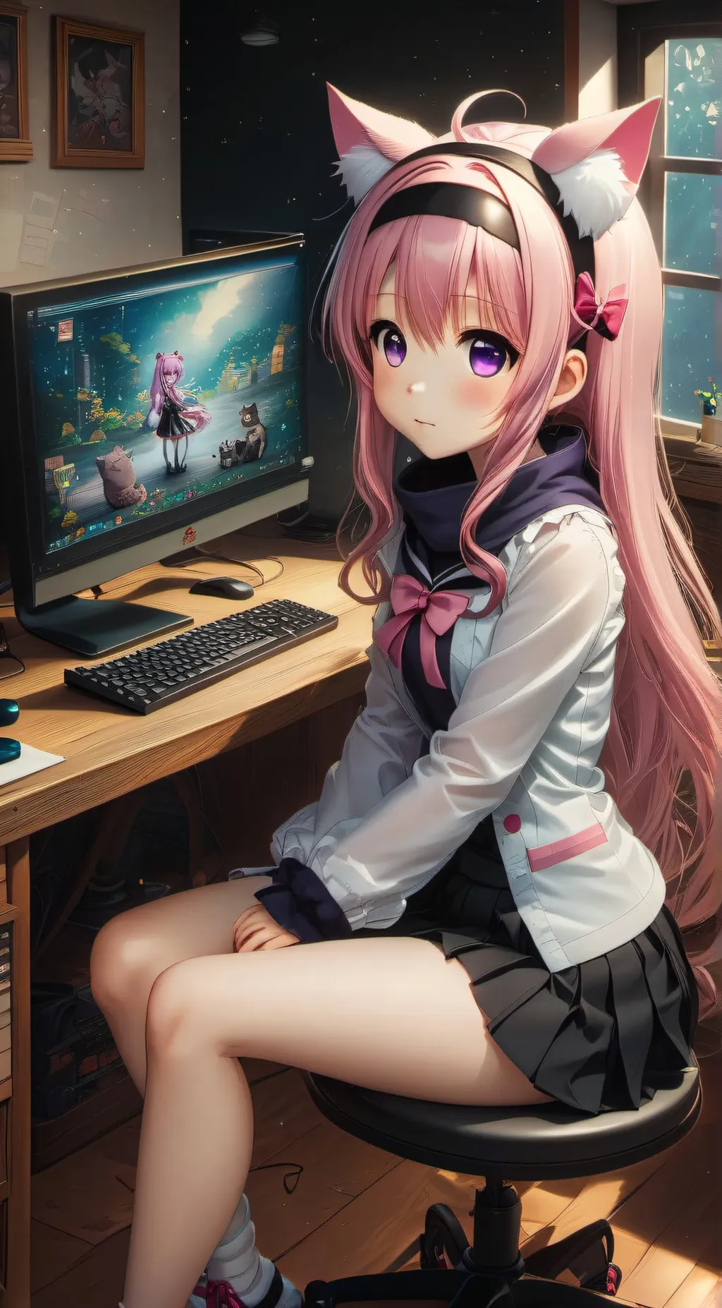 ai character: Blossom background