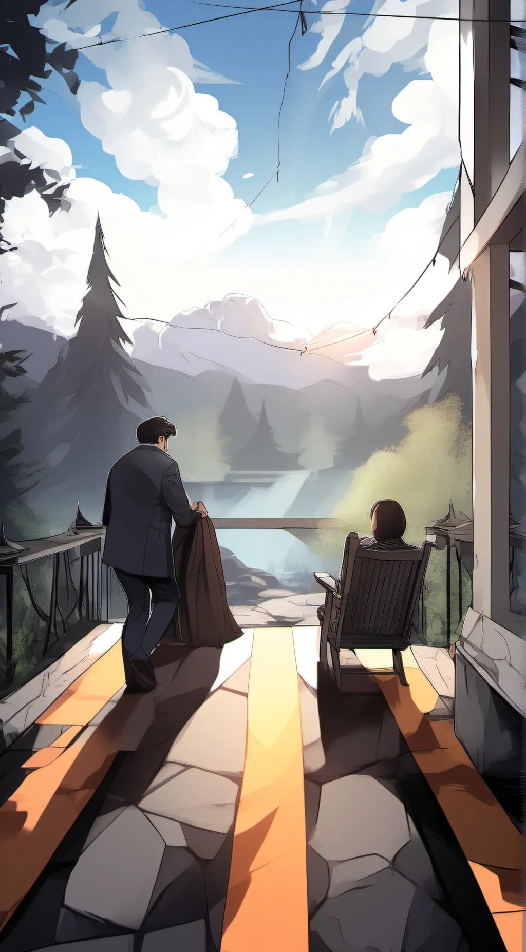 ai character: Titan Tv Man  background