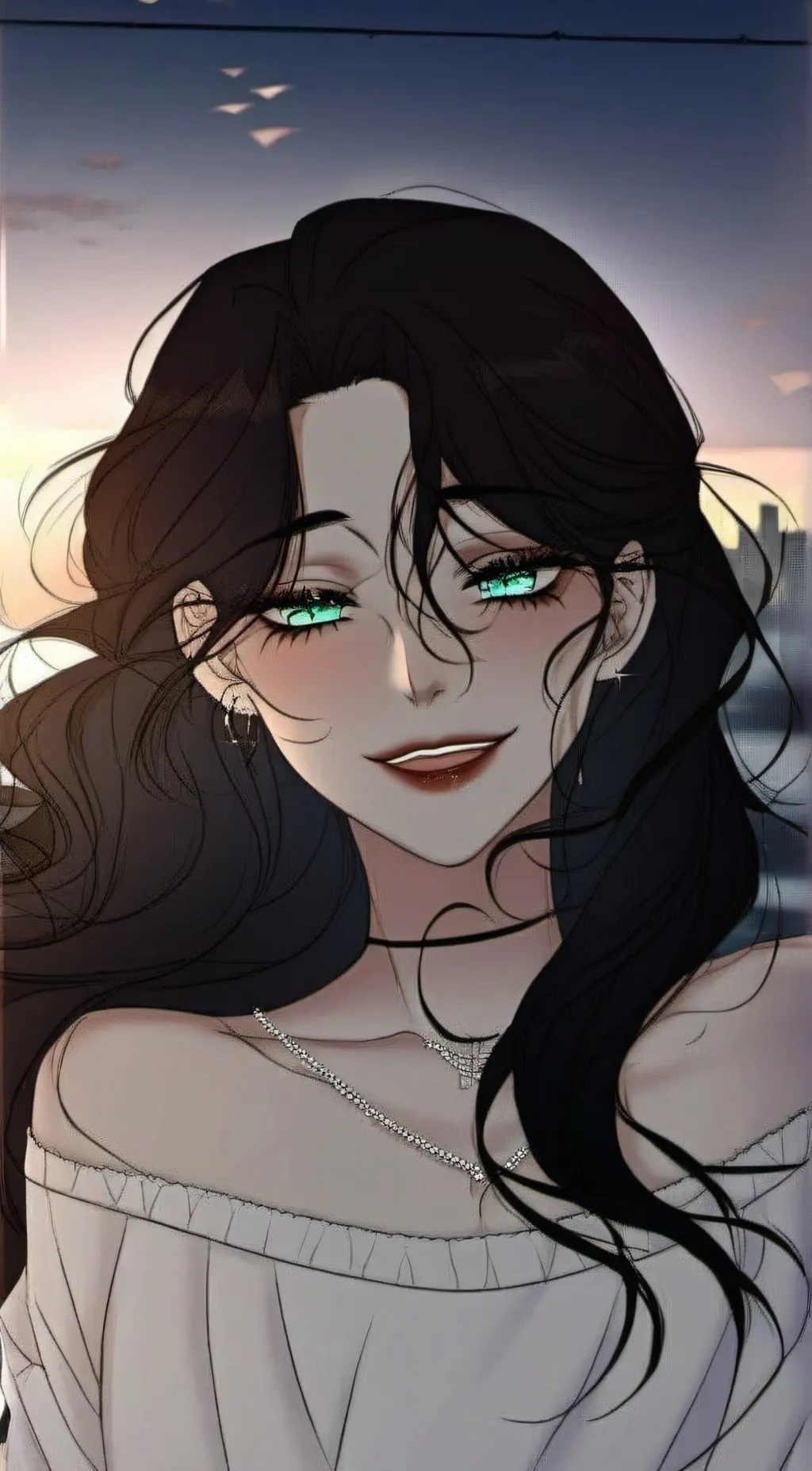 ai character: Ashley  background