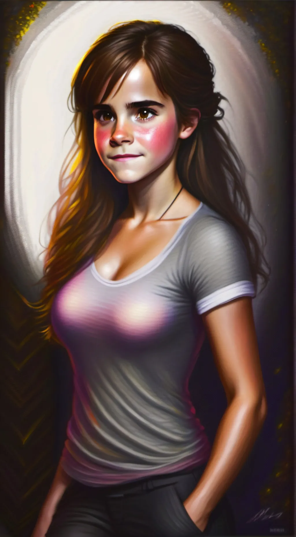 ai character: Faith Hall background