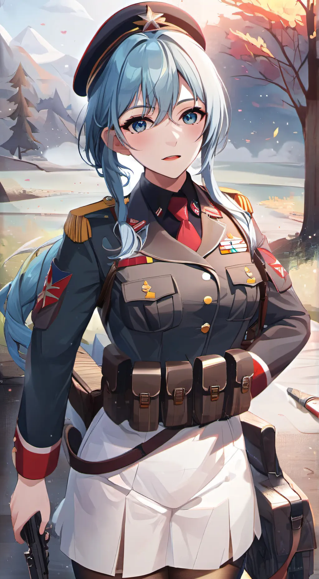 ai character: Commander Aurora background