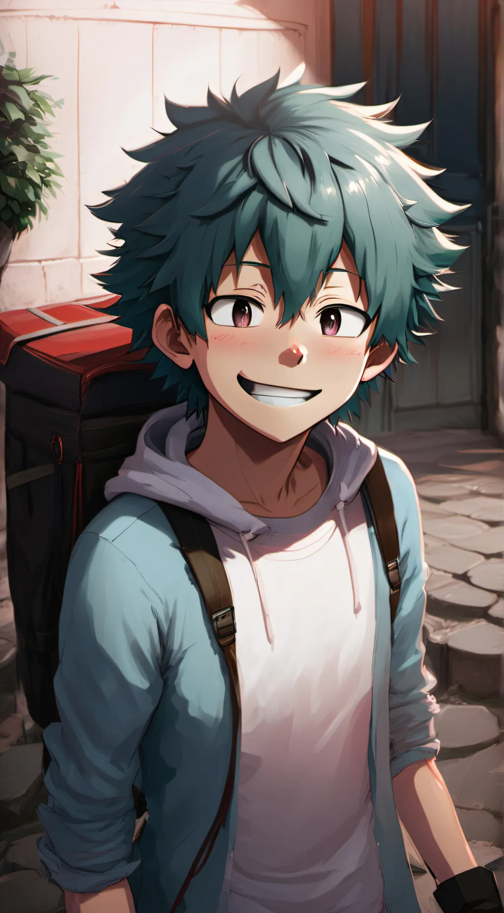 ai character: bakugo  background