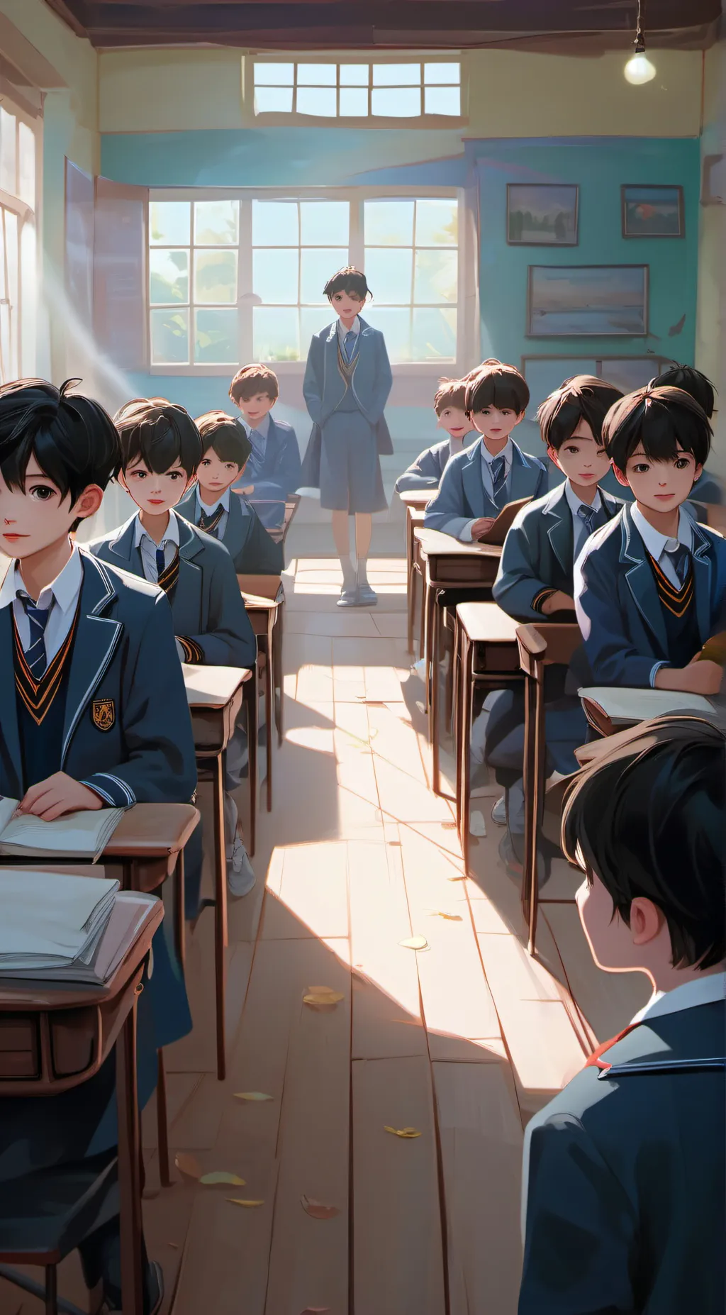 ai character: all boys school  background