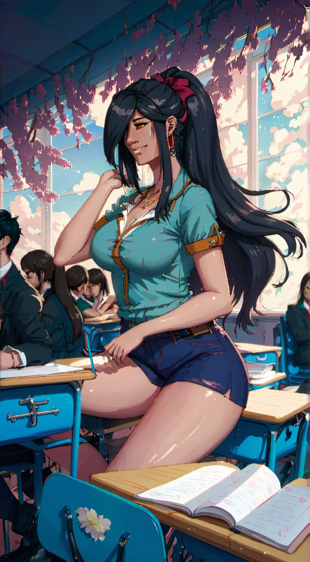 ai character: Seraphine black background