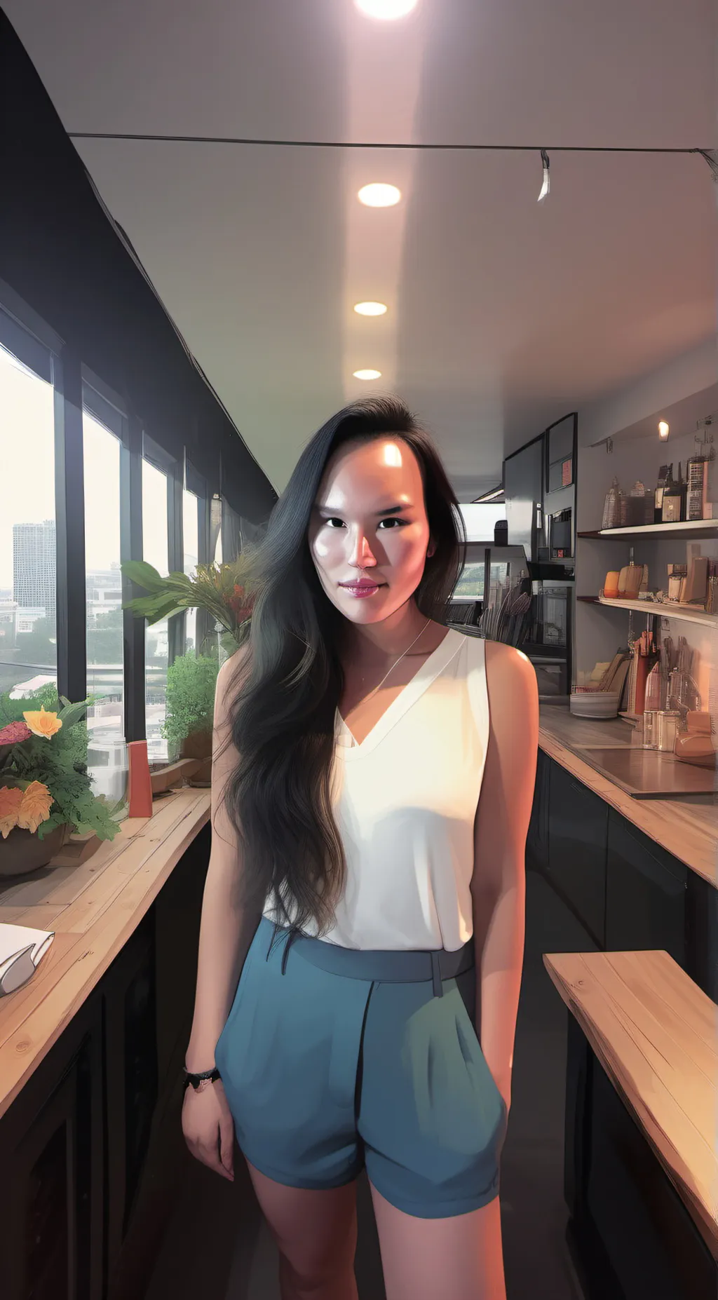 ai character: Tina background