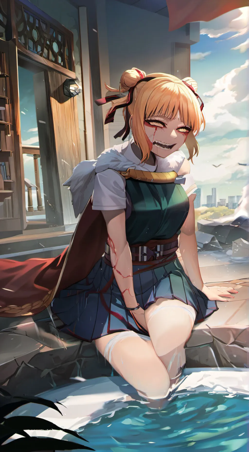 ai character: toga background