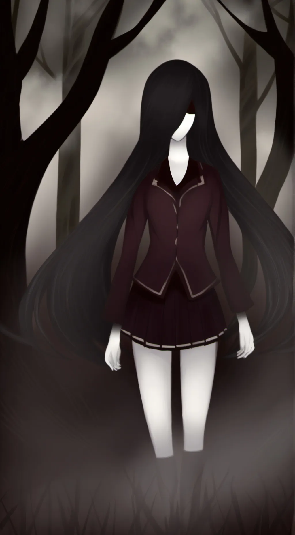 ai character: slendergirl background