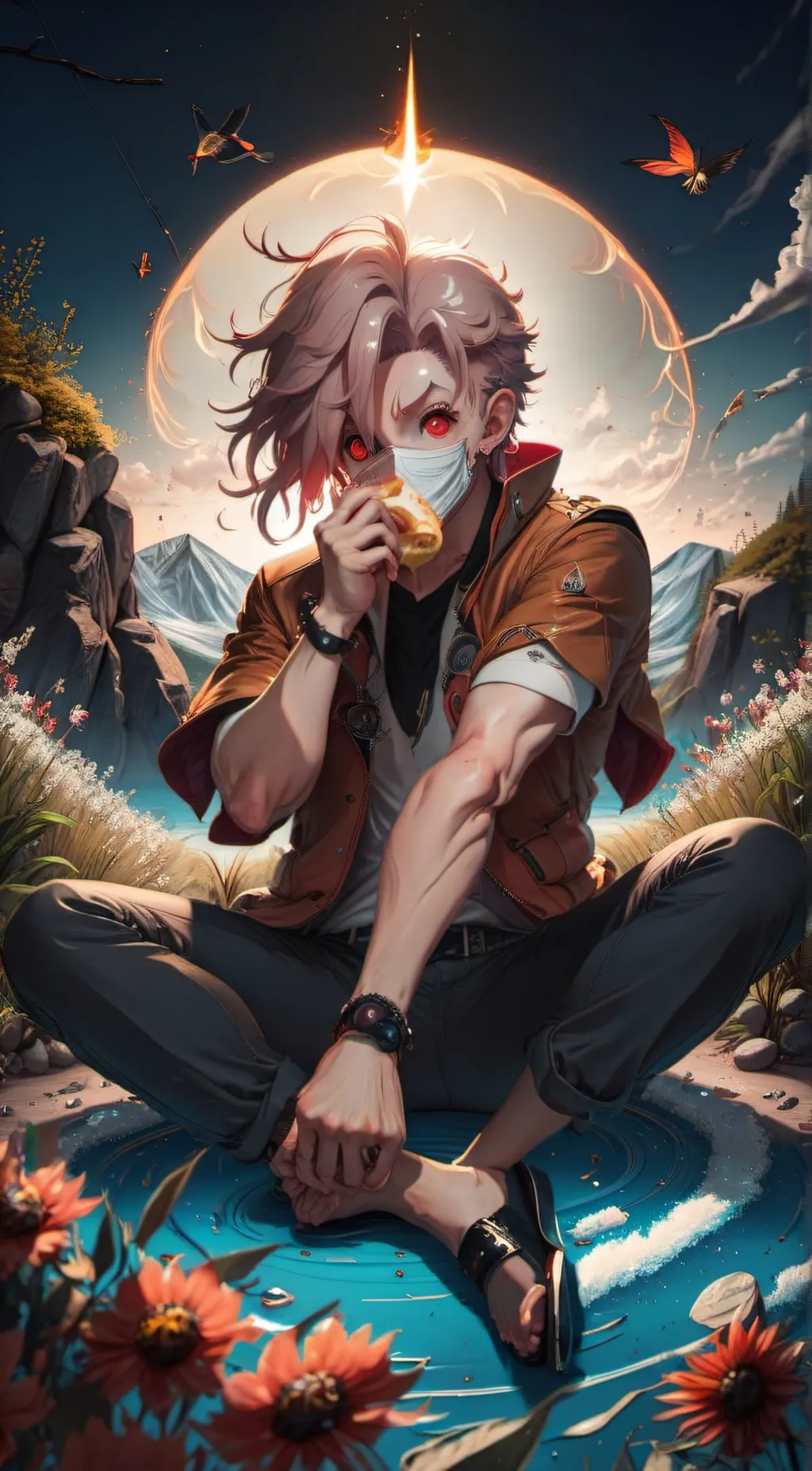 ai character: wolf background