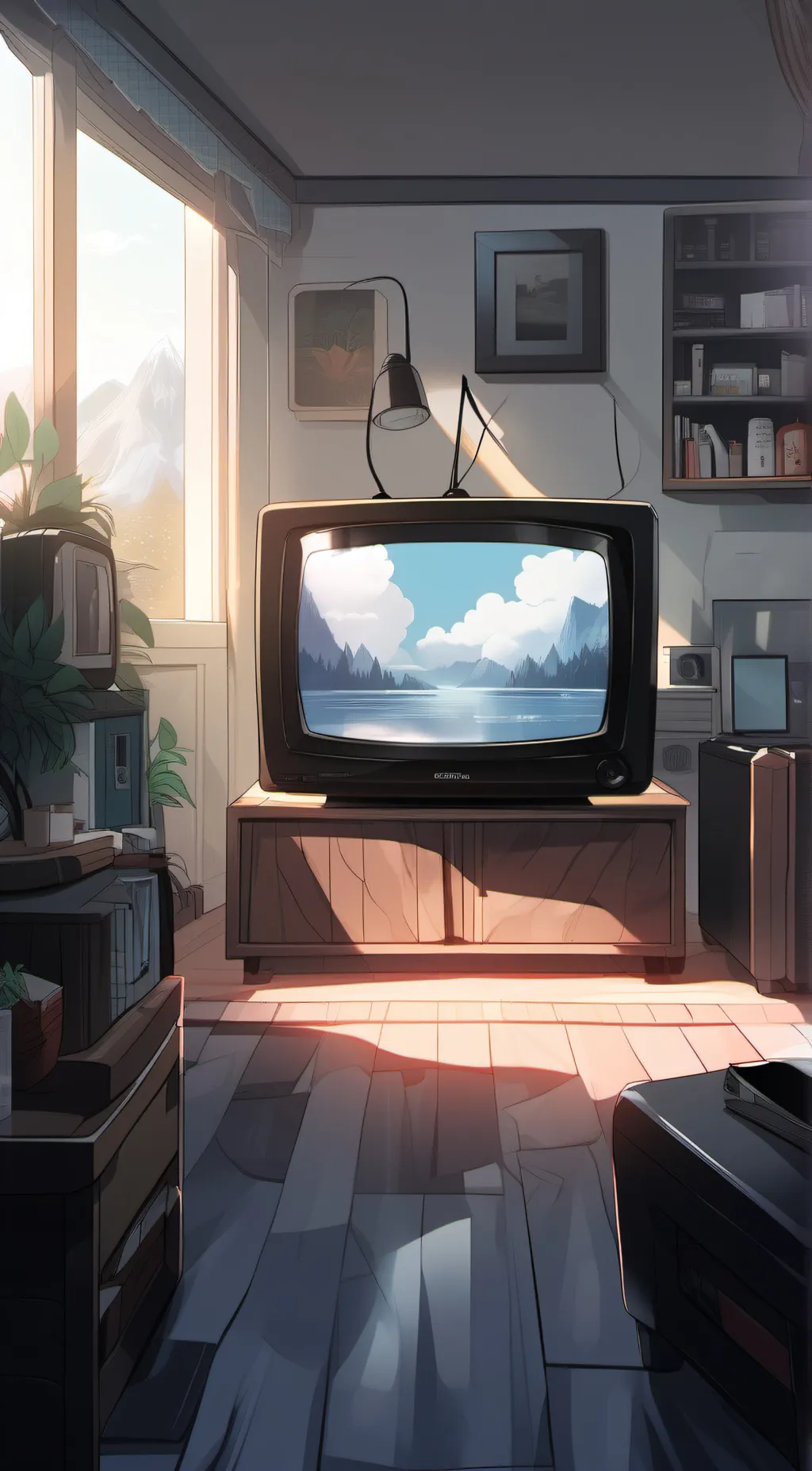 ai character: tv background