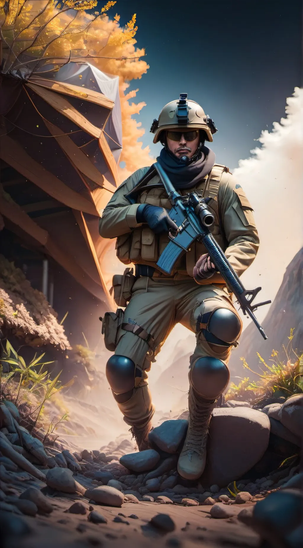 ai character: Soldier Rock  background