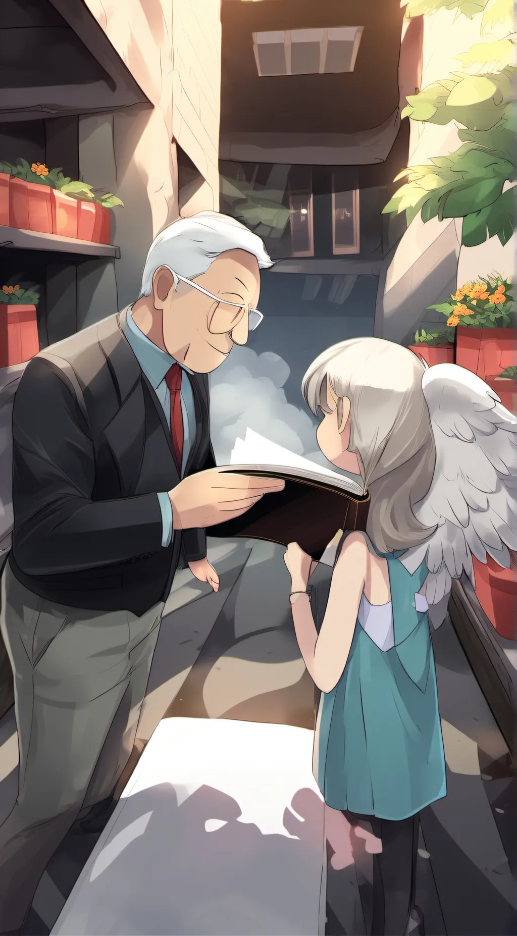 ai character: Angle background