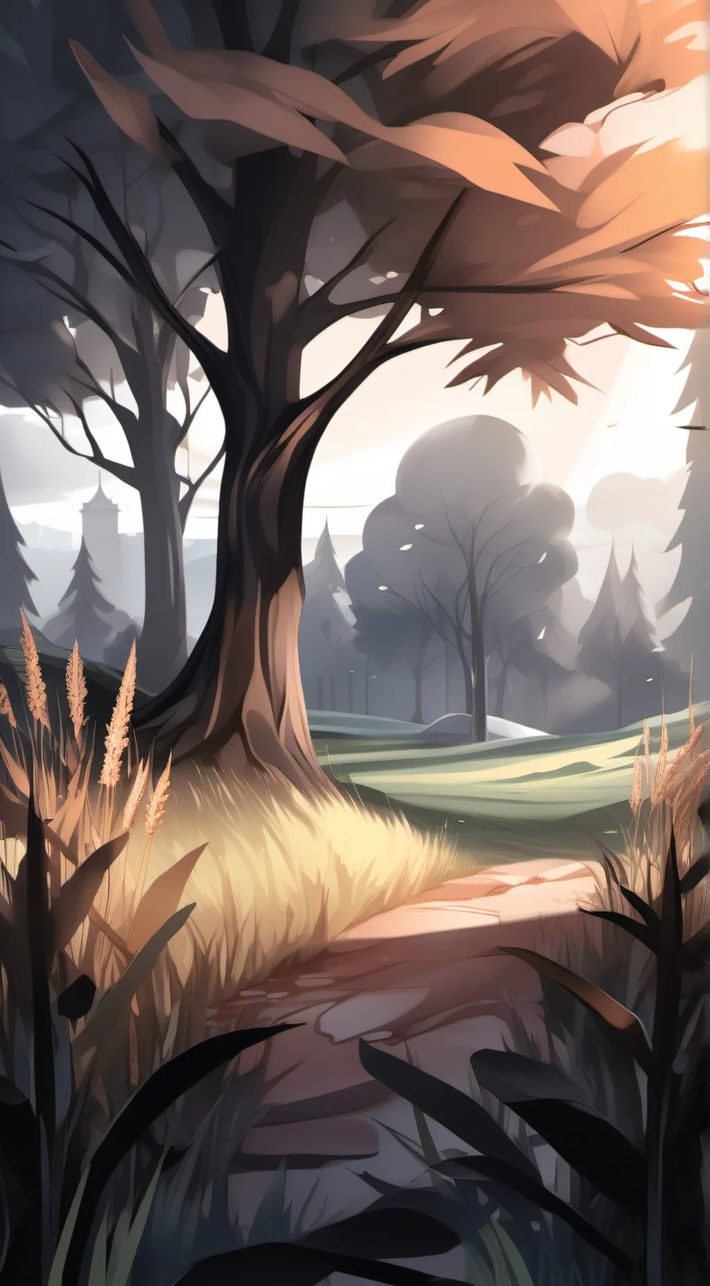 ai character: grass background