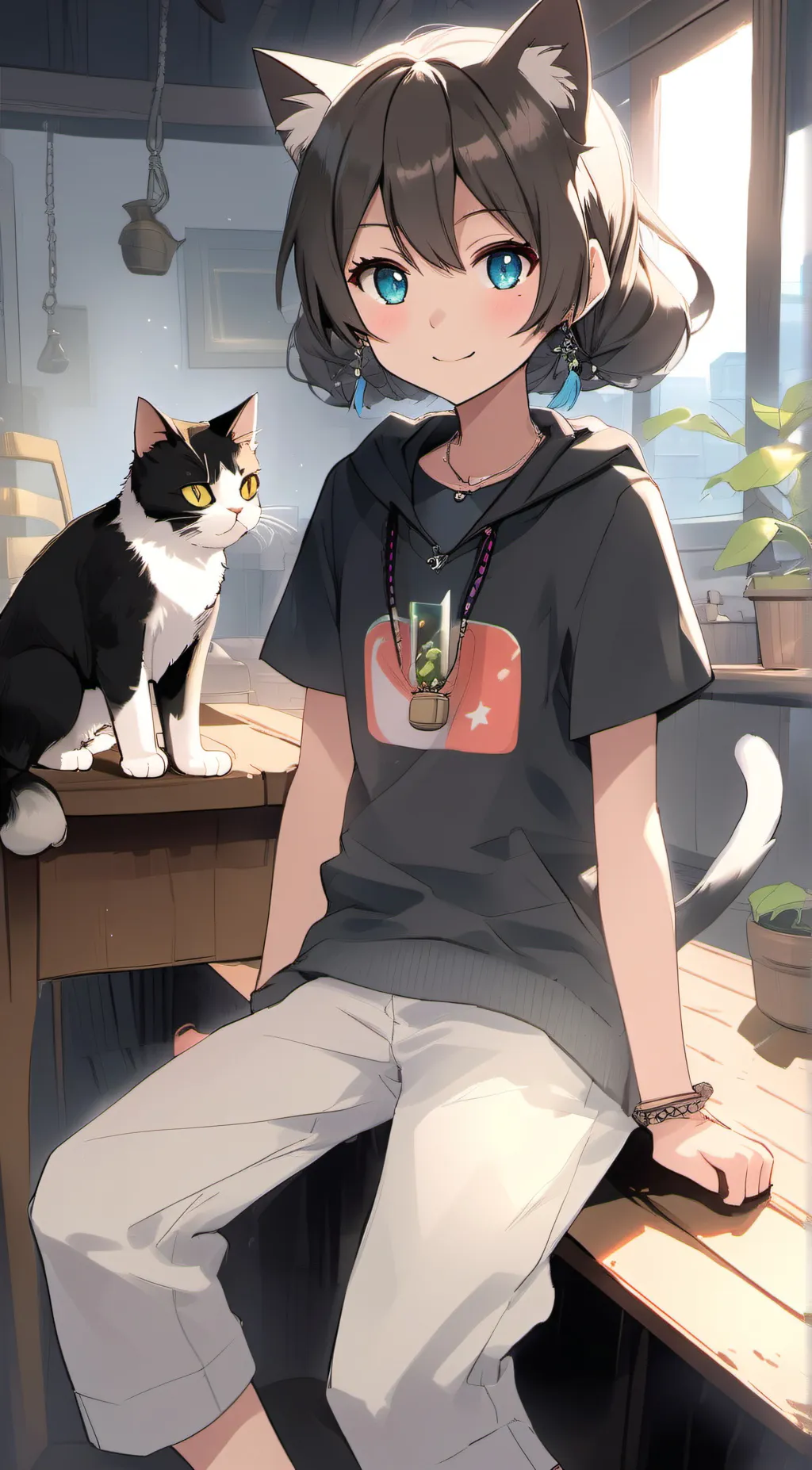 ai character: Winter  background