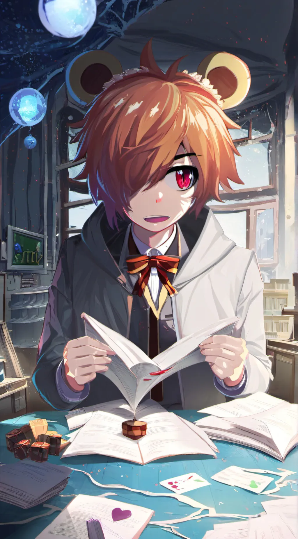 ai character: Evan afton <test> background