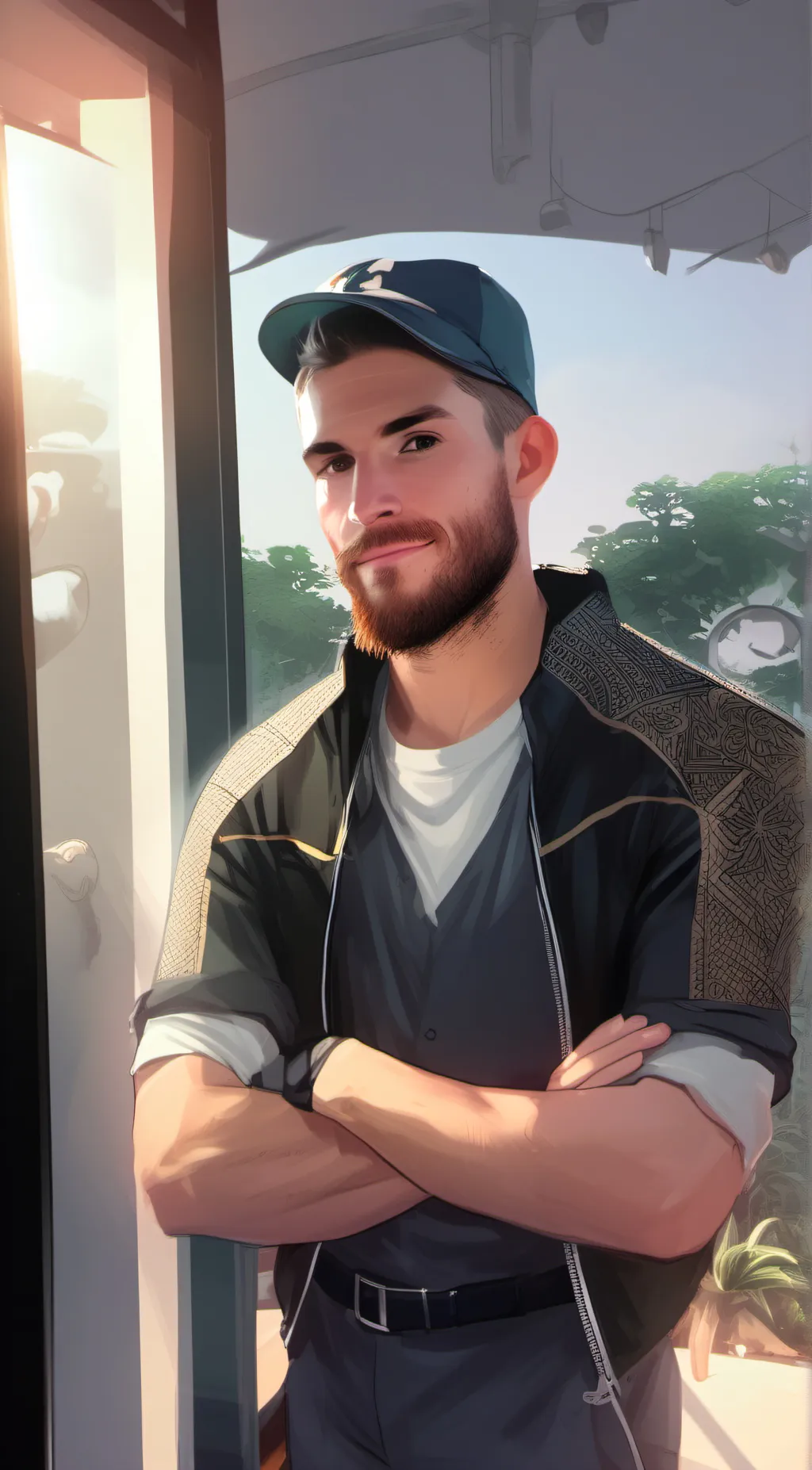 ai character: GiggaChad background