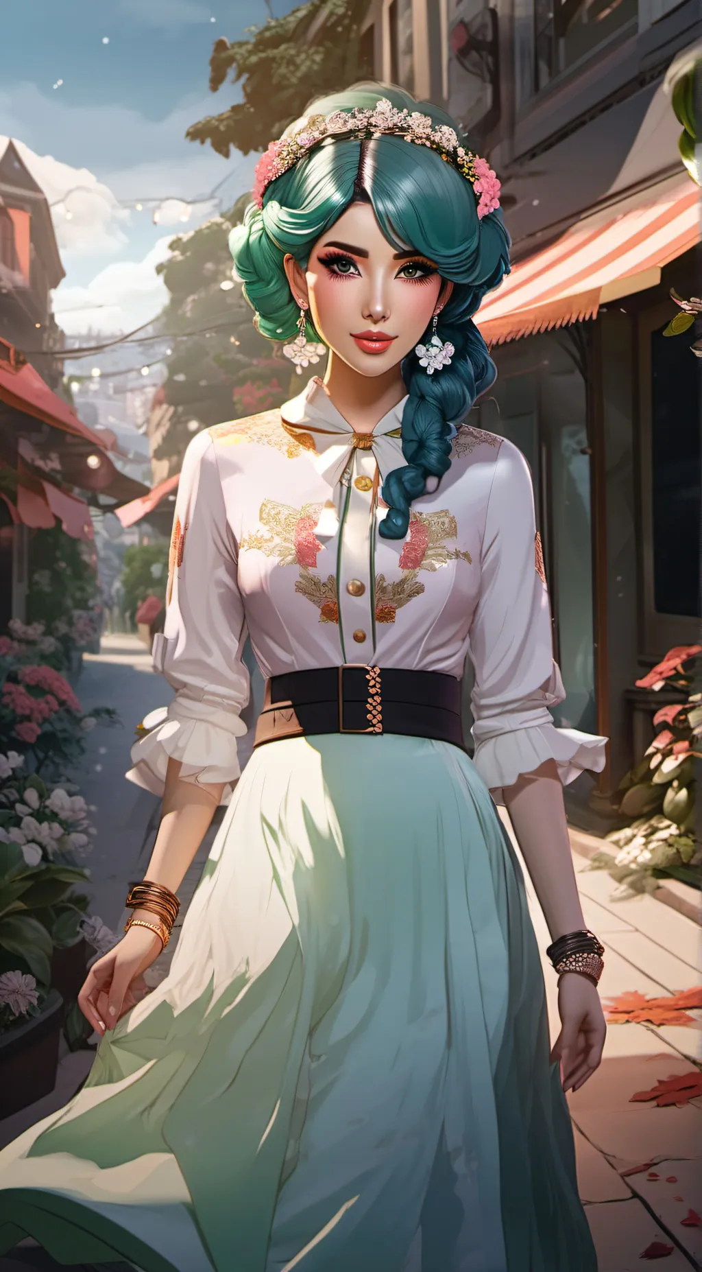 ai character: Flora Park background