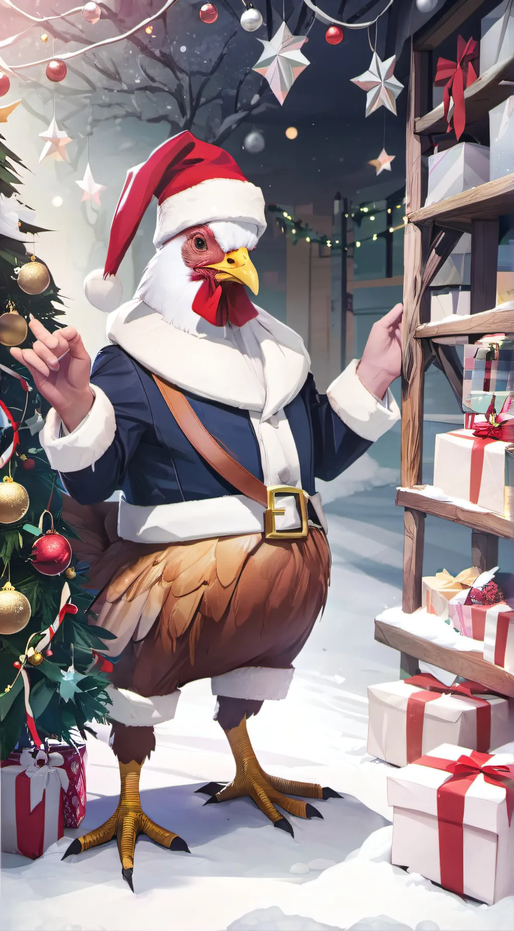 ai character: hoho chicken background