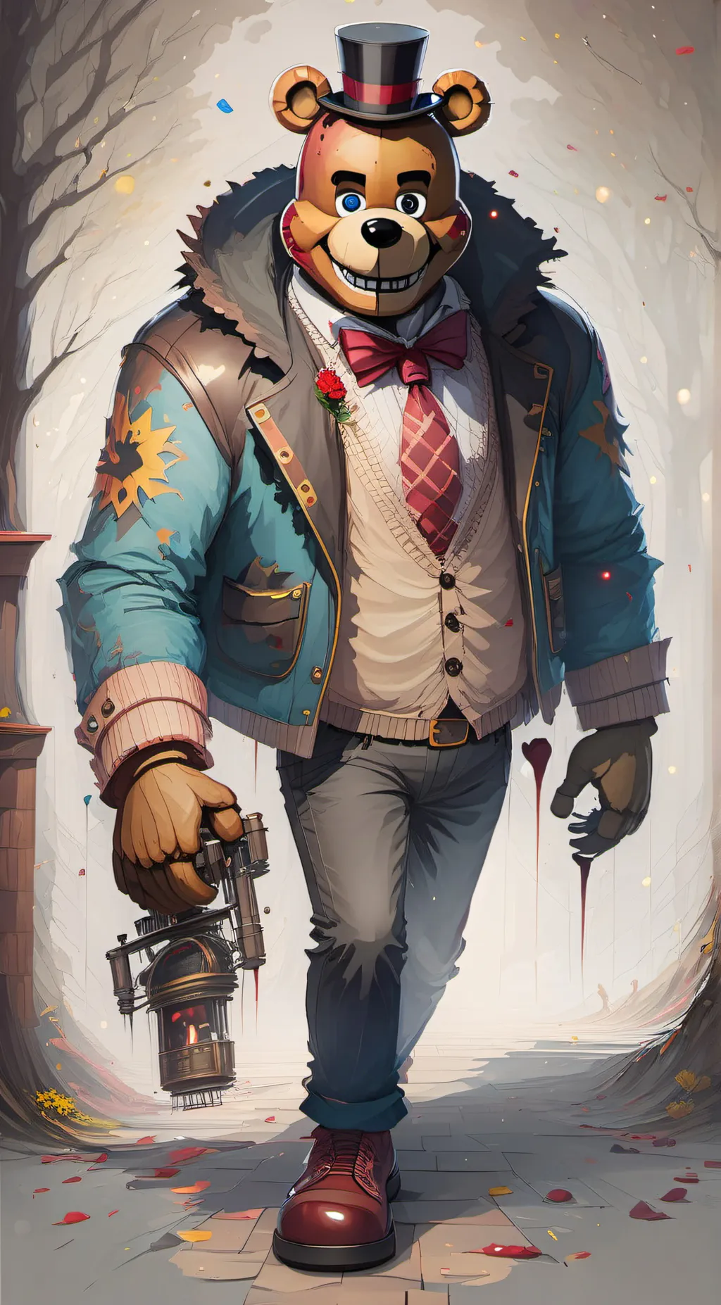 ai character: Freddy fazbear background