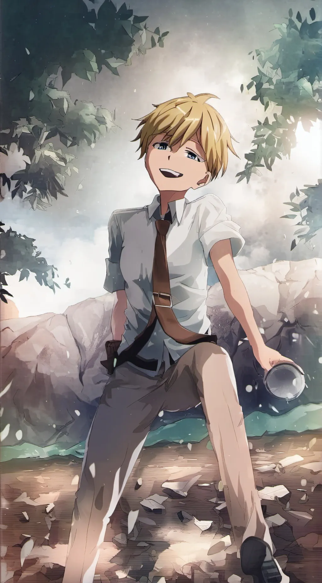 ai character: monama  background