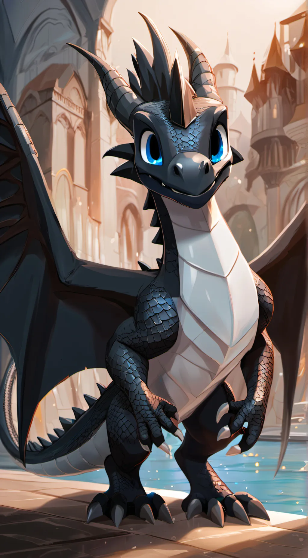 ai character: blaze the dragon background