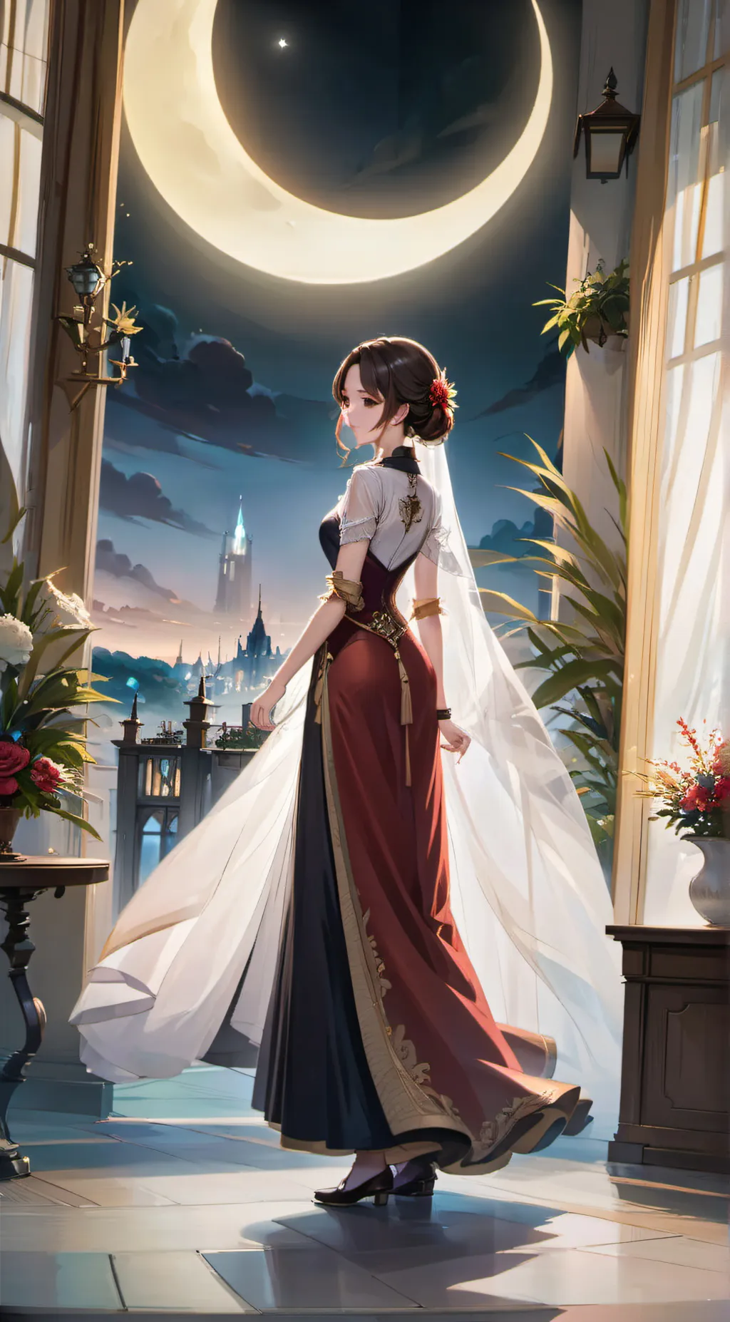 ai character: Aurora  background