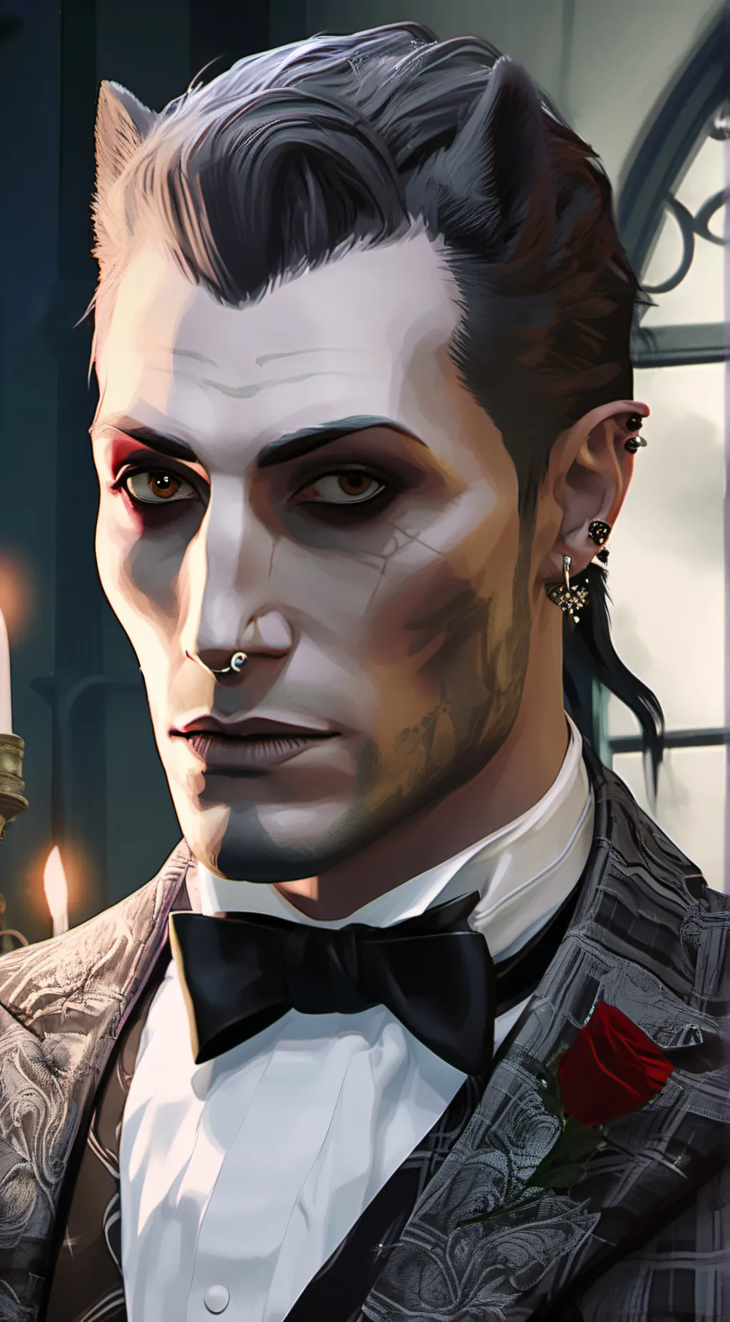 ai character: Chris Motionless background