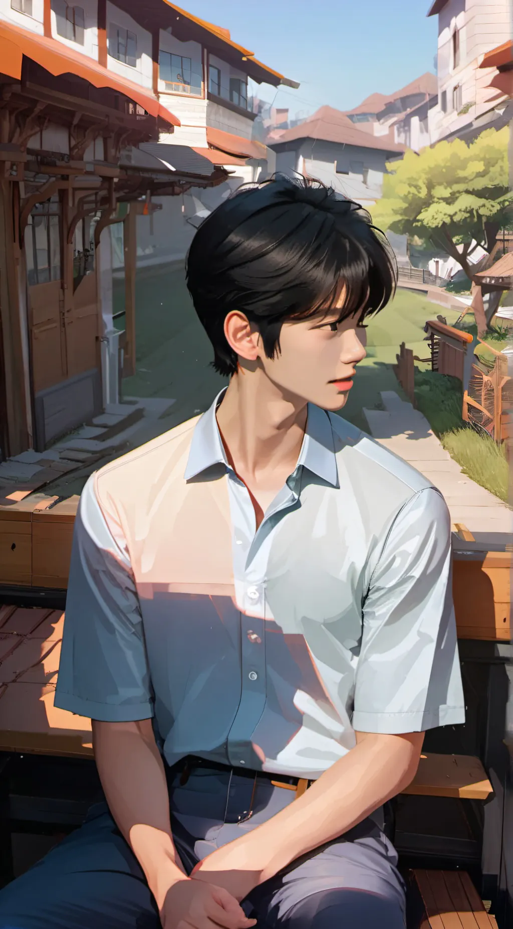 ai character: boy background