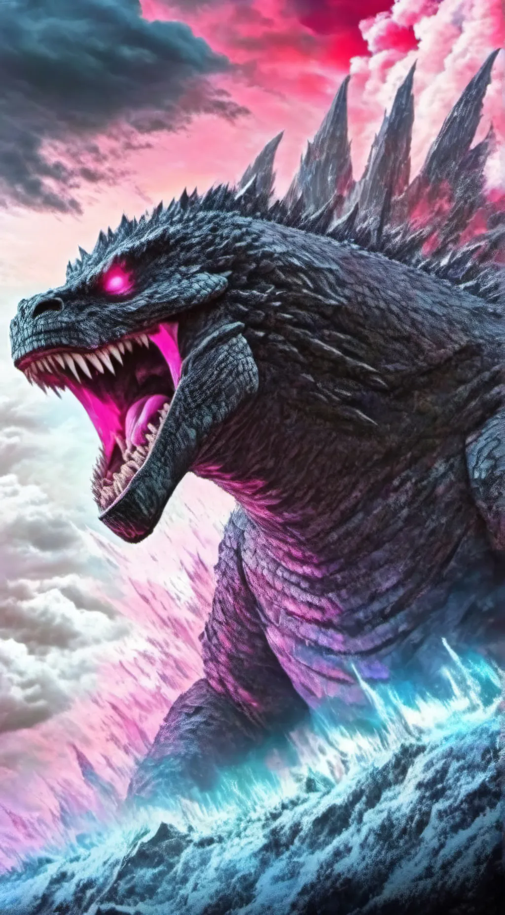 ai character: Godzilla 2024 background