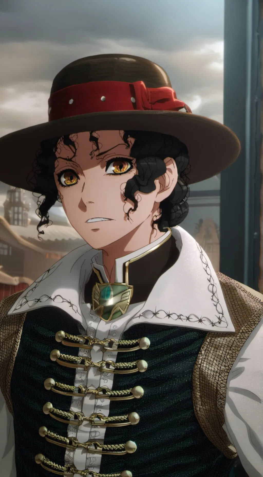 ai character: muzan Jackson  background