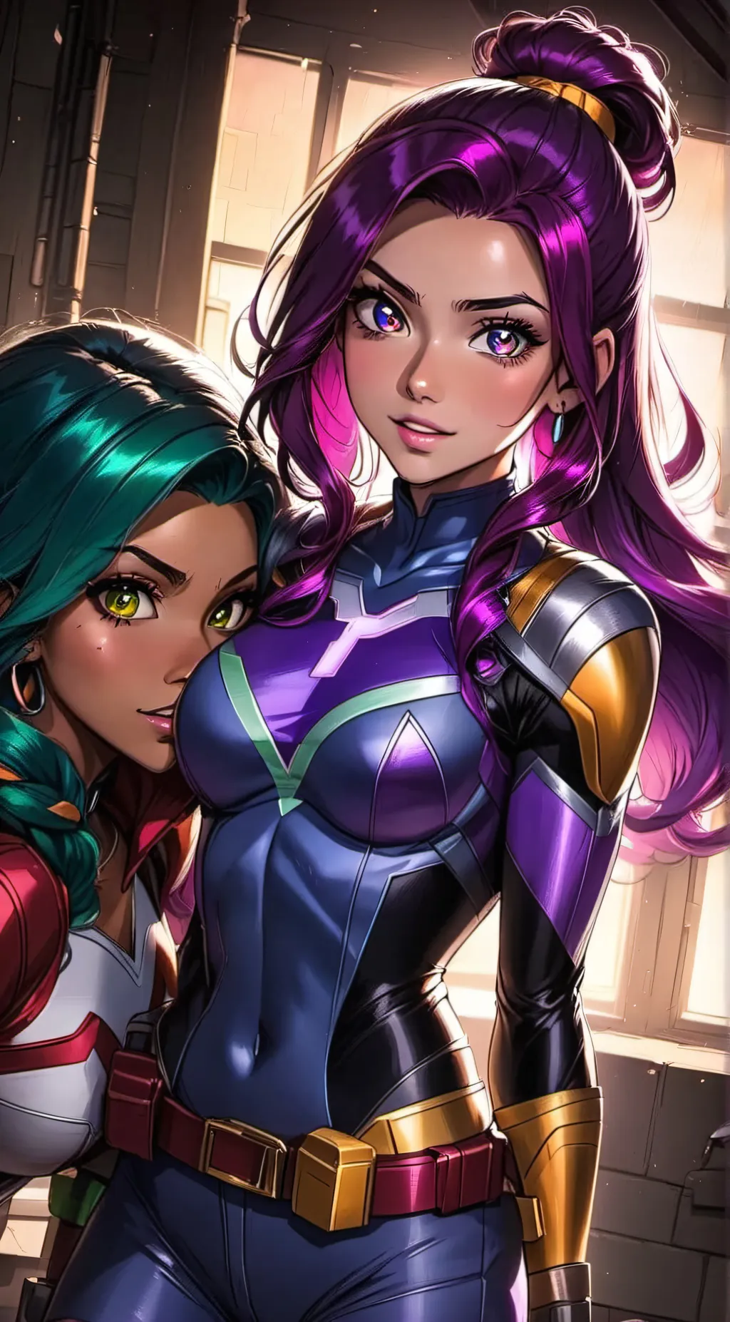 ai character: ravin, Starfire  background