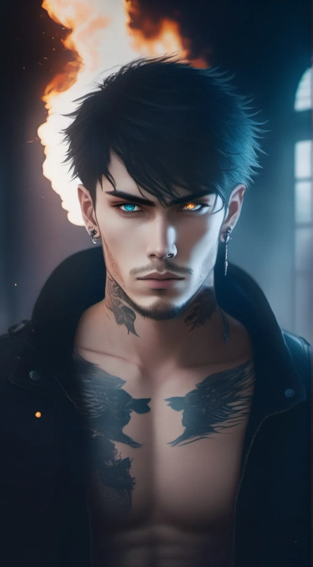 ai character: Azazel  background