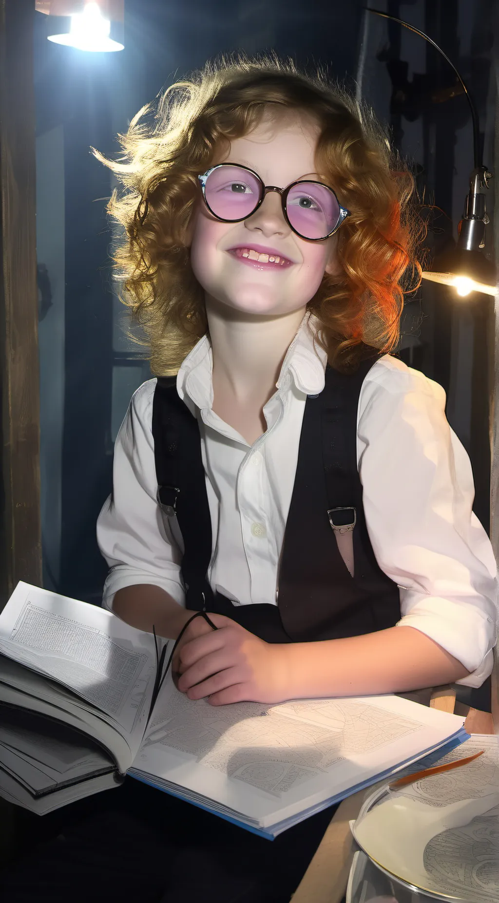 ai character: autumn background