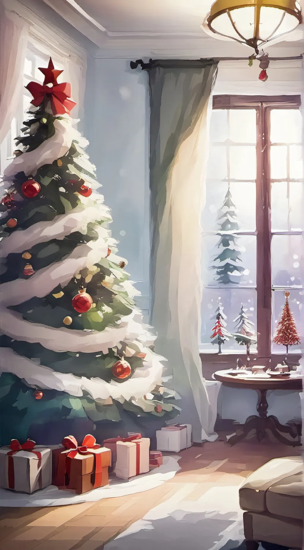 ai character: Christmas with mha background