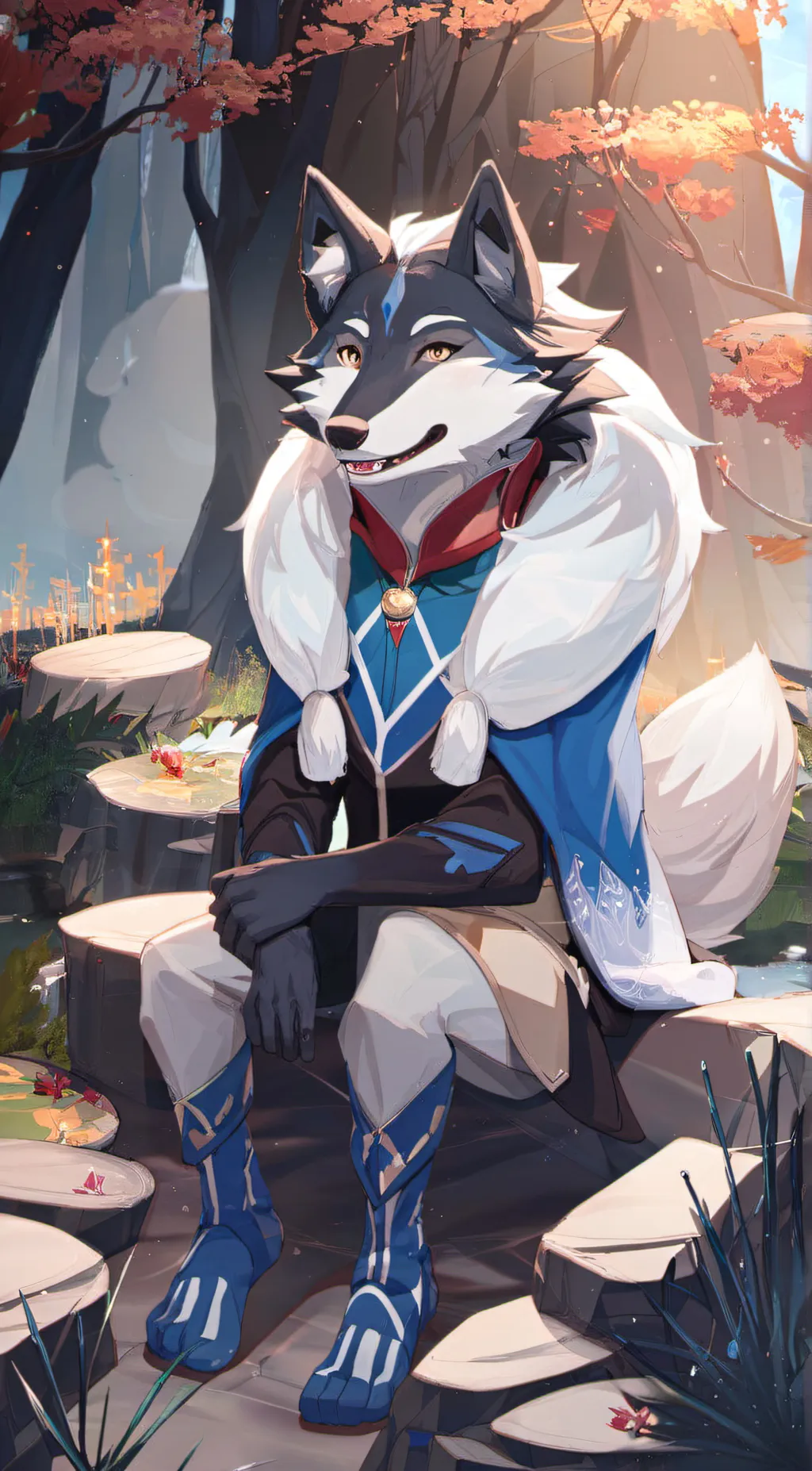 ai character: Wolf  background