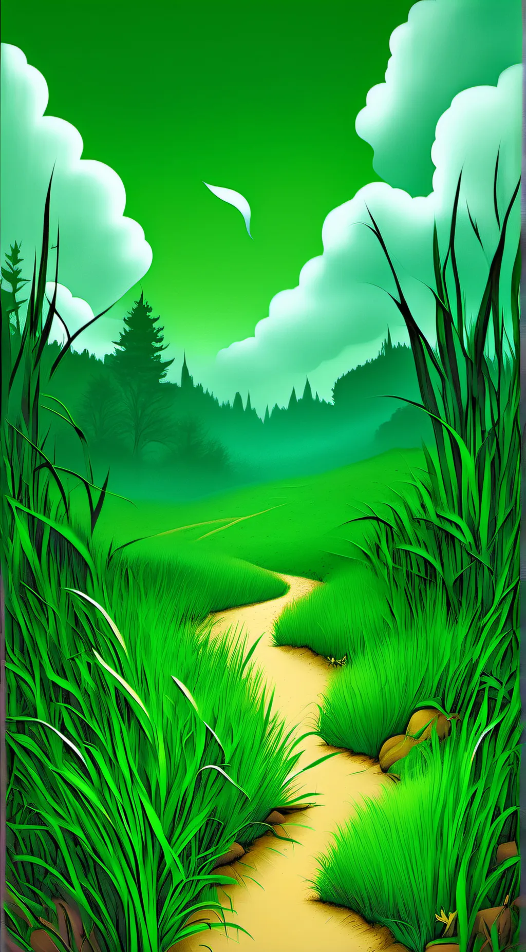 ai character: Bro go touch grass background