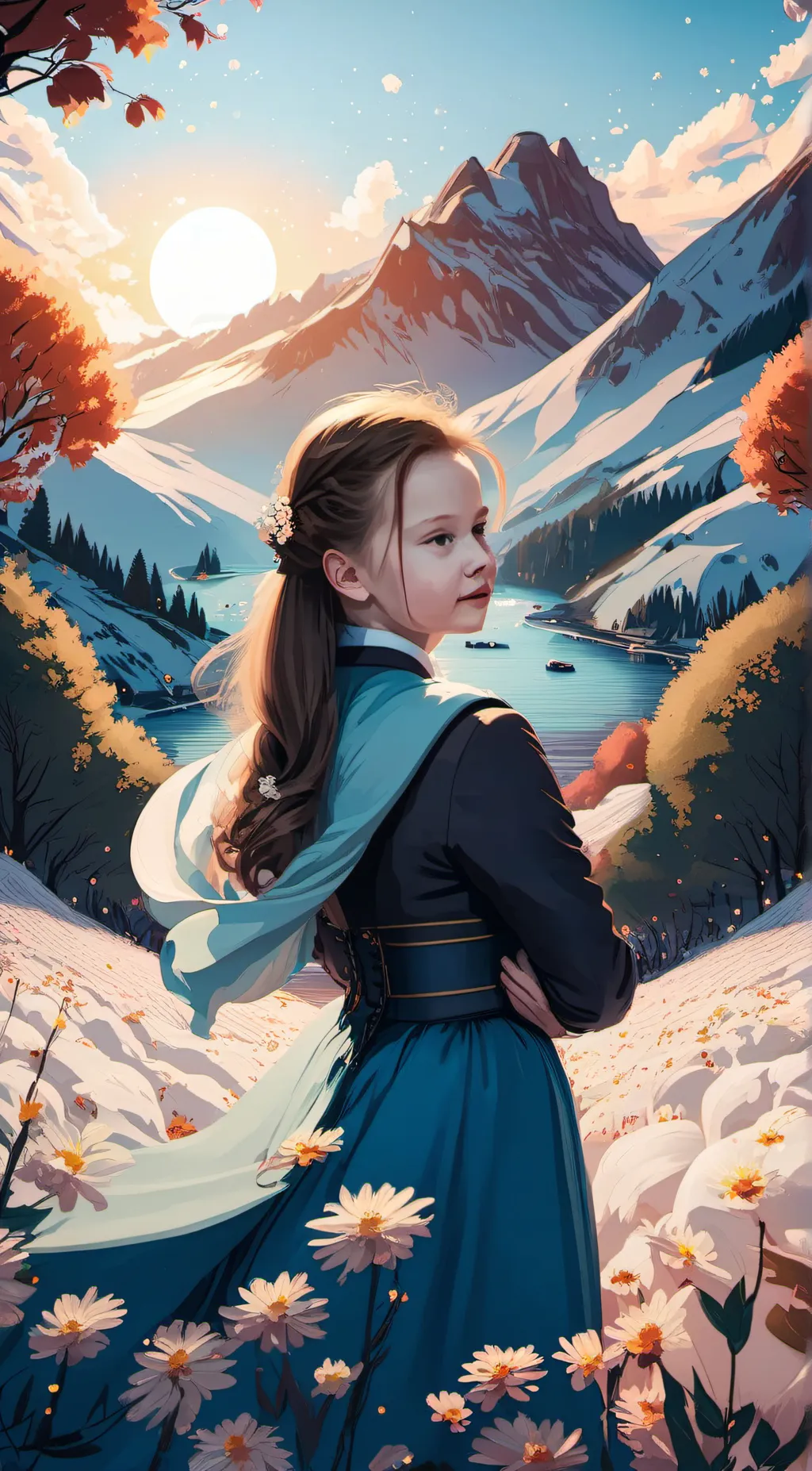 ai character: sunflower  background