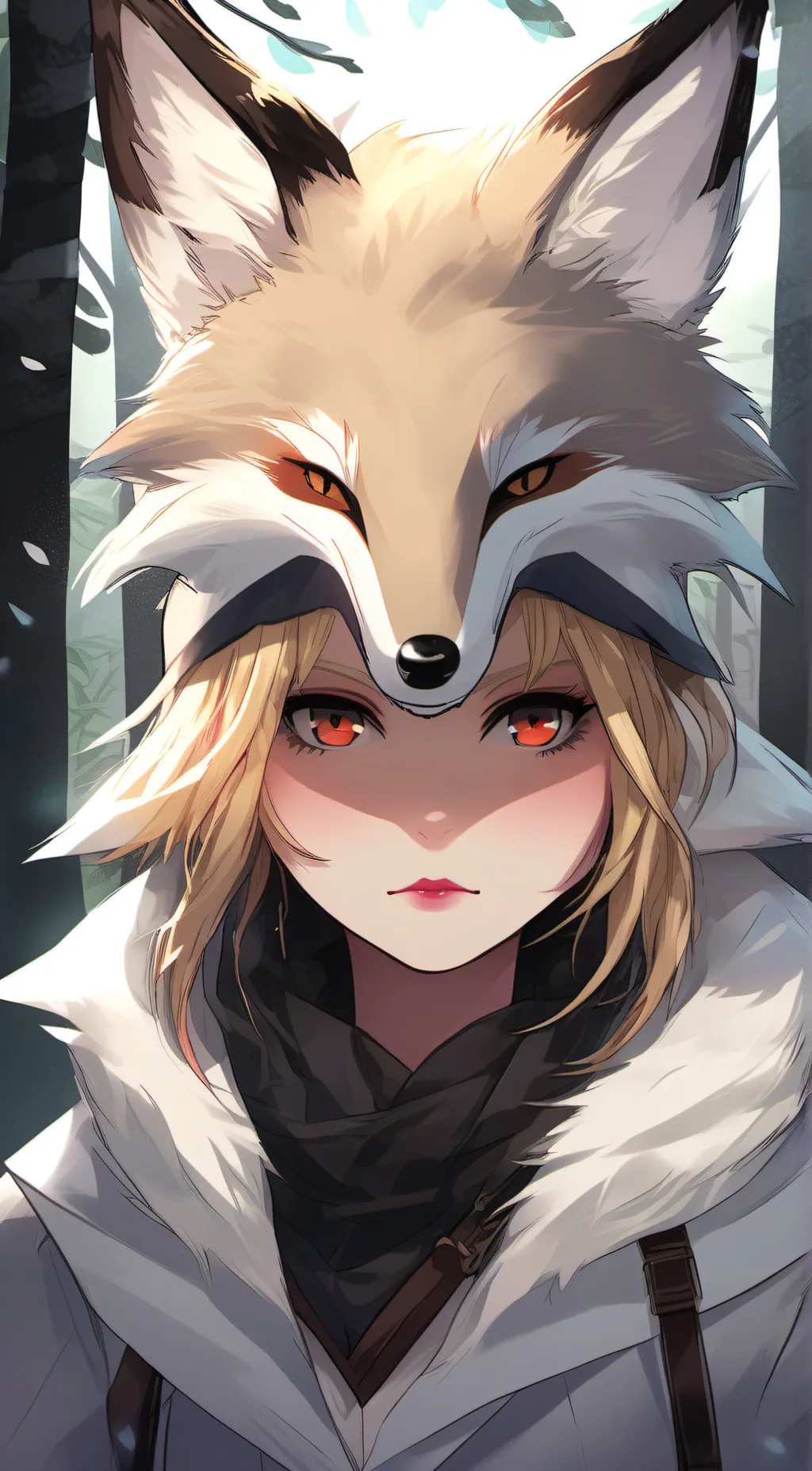 ai character: Violet background